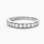 Alliance Rhea Ld Platine Blanc Diamant Synth&eacute;tique - Alliances Femme | Histoire d&rsquo;Or