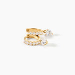 Cr&eacute;oles Tudor Or Jaune Oxyde De Zirconium - Boucles d'oreilles cr&eacute;oles Femme | Histoire d&rsquo;Or