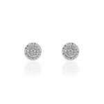 Boucles D'oreilles Puces Classic Or Blanc Oxyde De Zirconium - Clous d'oreilles Femme | Histoire d&rsquo;Or