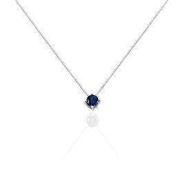 Collier Dwight Argent Blanc Oxyde De Zirconium Bleu - Colliers fantaisie Femme | Histoire d’Or