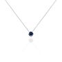 Collier Dwight Argent Blanc Oxyde De Zirconium Bleu