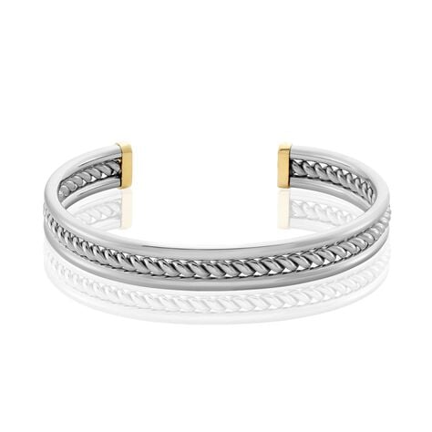 Bracelet Jonc Ouvert Acier Blanc Winnoc - Bracelets joncs Homme | Histoire d’Or