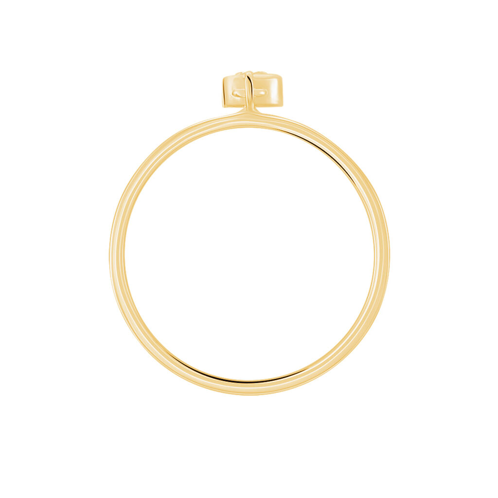 Bague Plaqu&eacute; Or Jaune Lynnha Oxyde De Zirconium - Bagues solitaires Femme | Histoire d&rsquo;Or