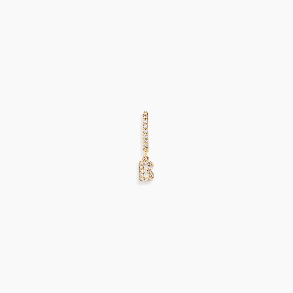 Cr&eacute;ole Unitaire L&eacute;ria Or Jaune Oxydes De Zirconium - Boucles d'oreilles empierr&eacute;es Femme | Histoire d&rsquo;Or