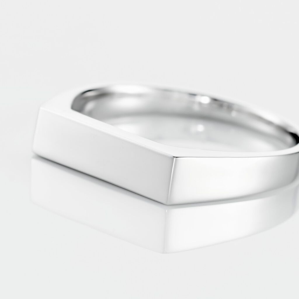 Chevalière Melvin Argent Blanc - Chevalières Homme | Histoire d’Or