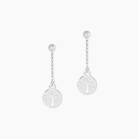 Boucles D'oreilles Pendantes Audrey-rose Argent Blanc - Boucles d'oreilles fantaisie Femme | Histoire d&rsquo;Or