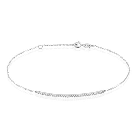 Bracelet Or Blanc Nalania Diamant - Bracelets Femme | Histoire d’Or