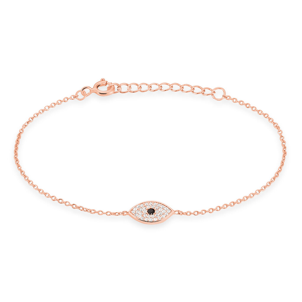 Bracelet Eldia Argent Rose Oxyde De Zirconium Diamant - Bracelets Femme | Histoire d’Or