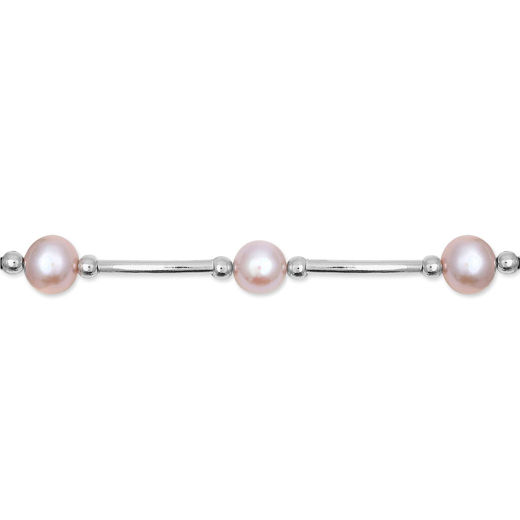 Bracelet Potatoes Argent Blanc Perle De Culture - Bracelets fantaisie Femme | Histoire d’Or