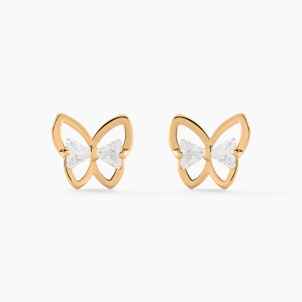 Boucles D'oreilles Pendantes Jelissa Plaqu&eacute; Or Oxyde De Zirconium - Boucles d'oreilles fantaisie Femme | Histoire d&rsquo;Or