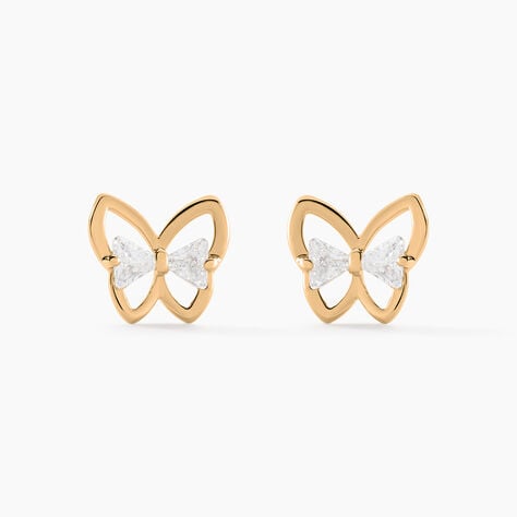Boucles D'oreilles Pendantes Jelissa Plaqué Or Oxyde De Zirconium - Boucles d'oreilles fantaisie Femme | Histoire d’Or