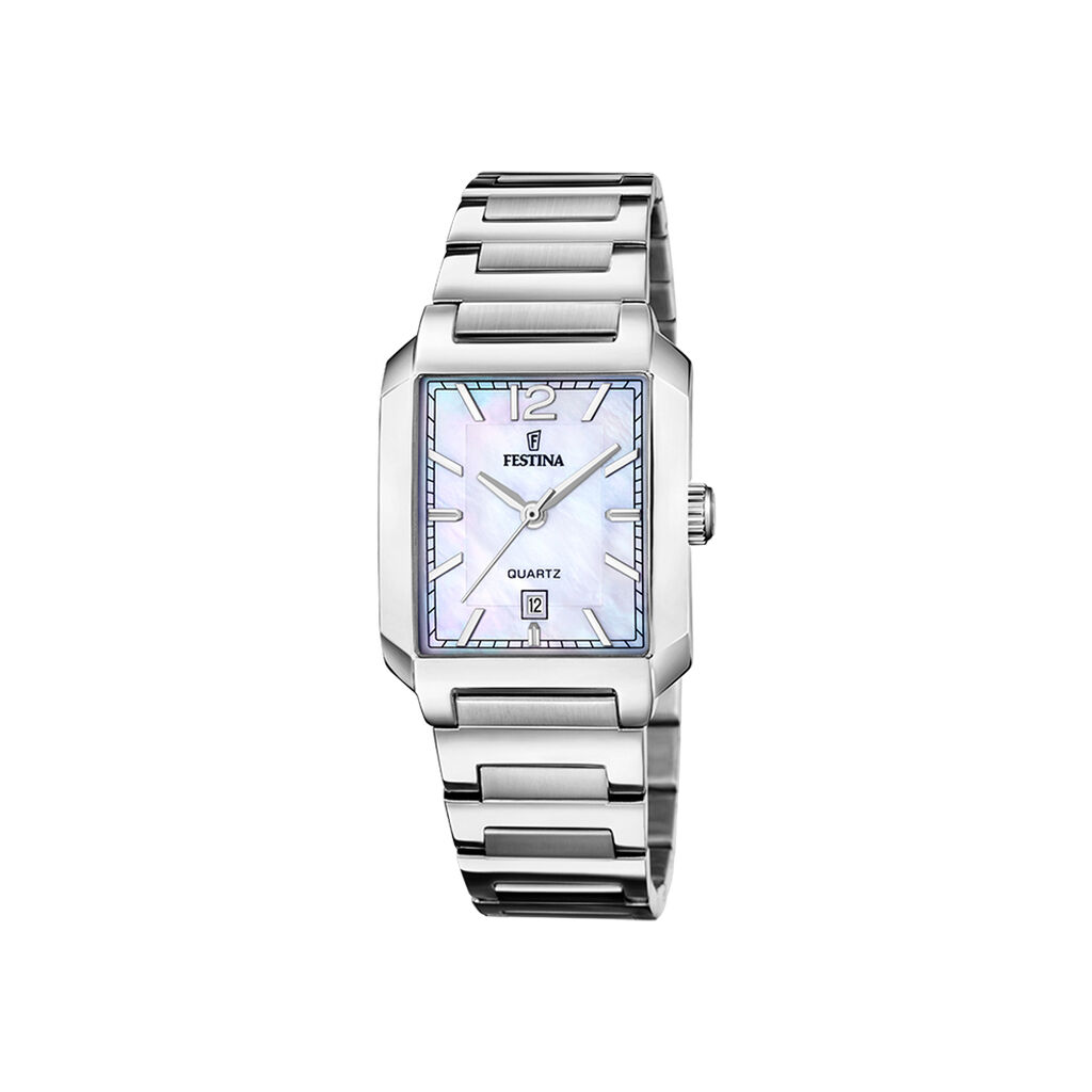 Montre Festina On The Square Nacre Blanche - Montres Femme | Histoire d’Or