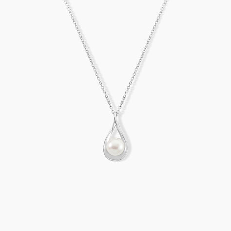 Collier Loren Argent Blanc Perle De Culture - Colliers fantaisie Femme | Histoire d&rsquo;Or