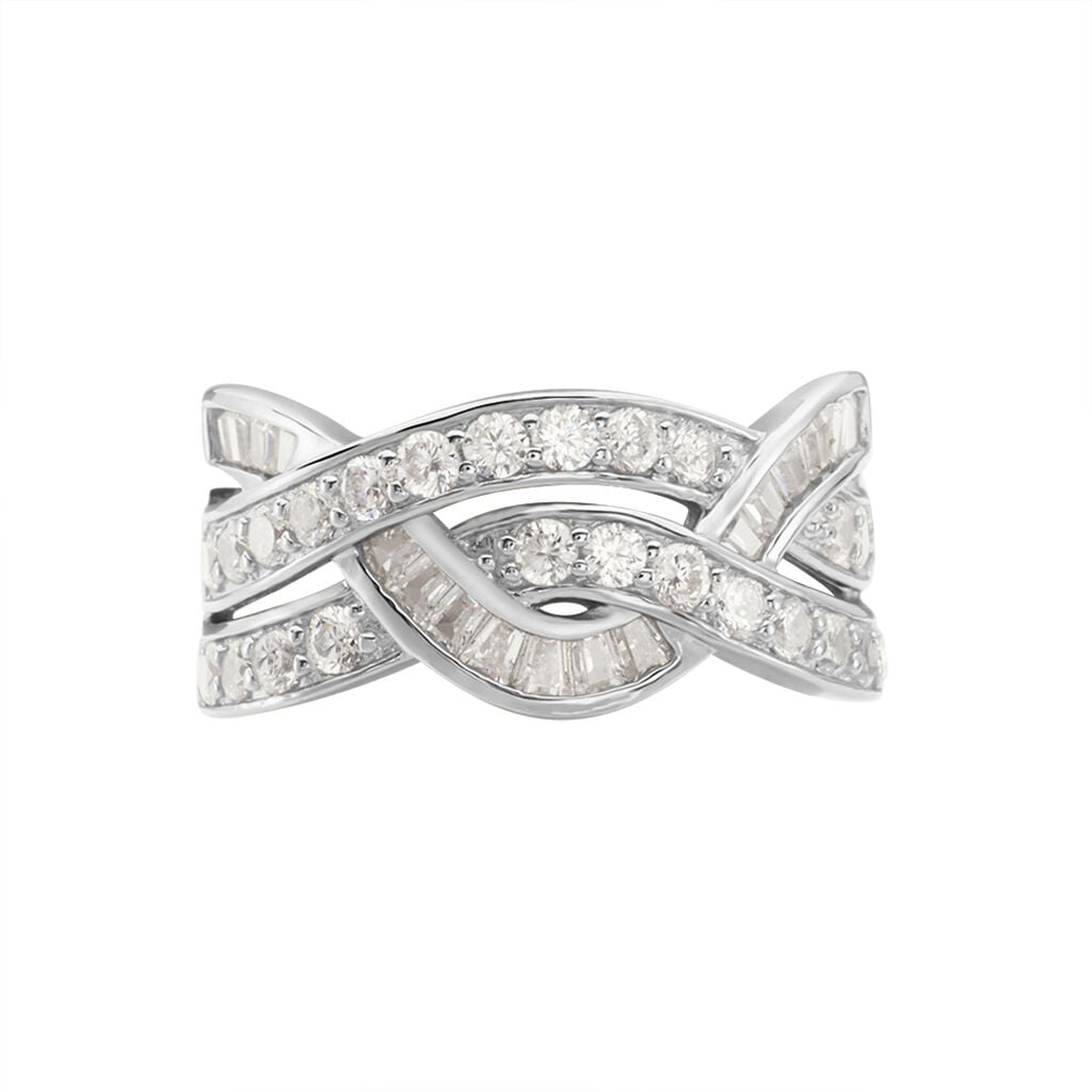 Bague Audon Argent Blanc Oxydes De Zirconium - Bagues avec pierre Femme | Histoire d&rsquo;Or
