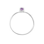 Bague Lily Or Blanc Amethyste - Bagues solitaires Femme | Histoire d&rsquo;Or