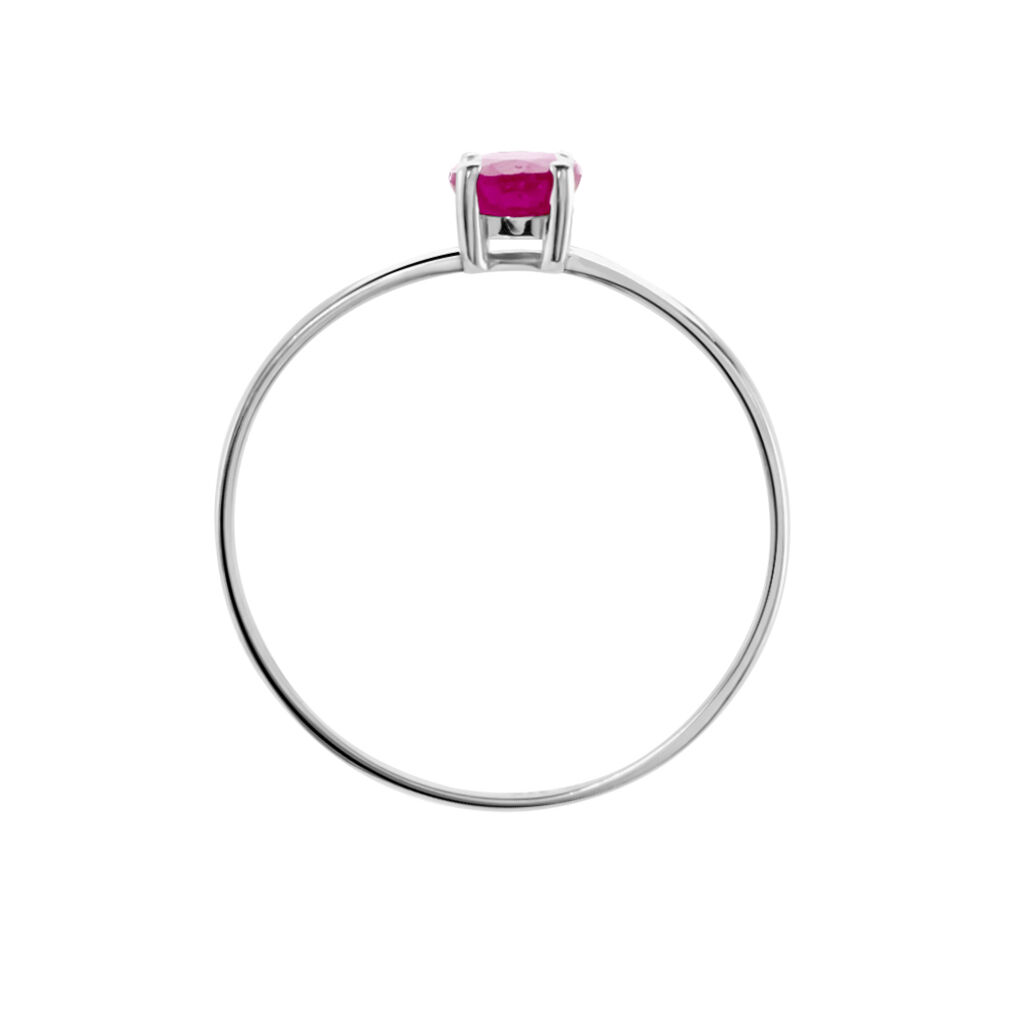 Bague Lily Or Blanc Rubis - Bagues solitaires Femme | Histoire d’Or