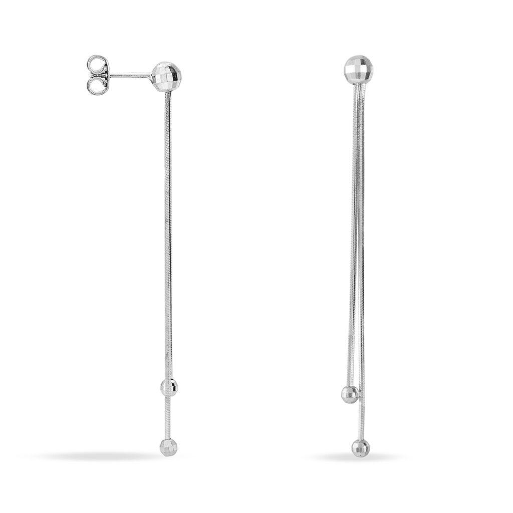 Boucles D'oreilles Pendantes Yuzu Argent Blanc - Boucles d'oreilles fantaisie Femme | Histoire d’Or