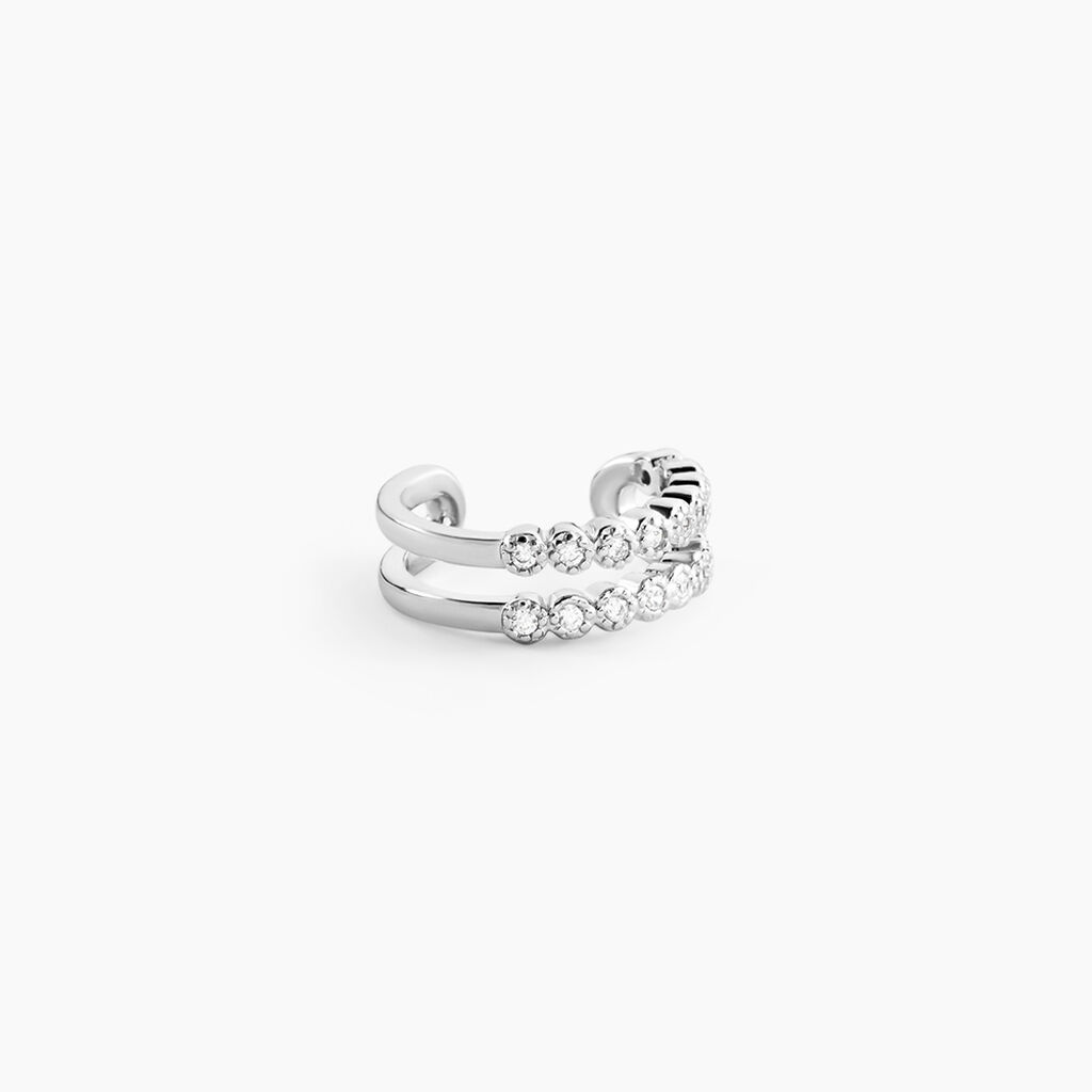 Bague D'oreille Unitaire Widar Argent Blanc Oxyde - Boucles d'oreilles fantaisie Femme | Histoire d&rsquo;Or