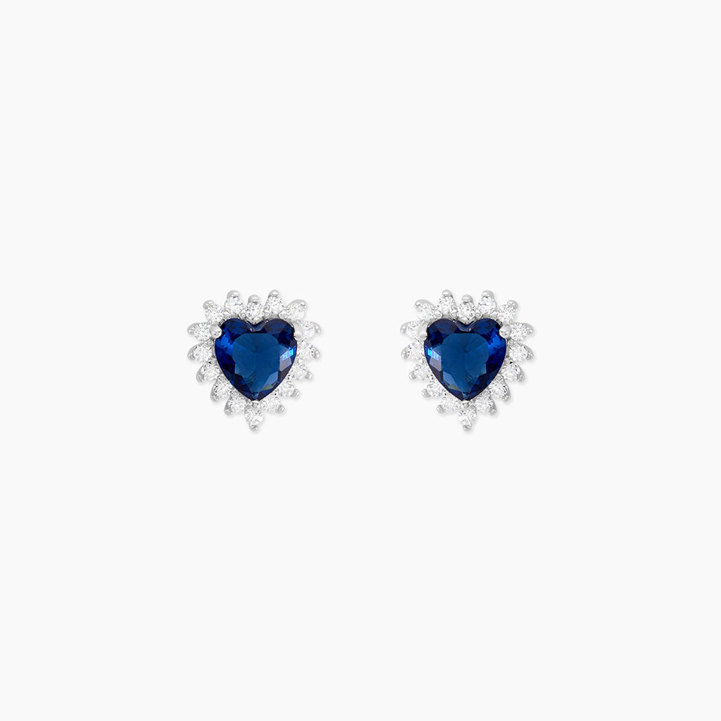 Boucles D'oreilles Puces Argent Blanc Sphinx Pierres - Boucles d'oreilles fantaisie Femme | Histoire d&rsquo;Or