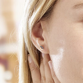 Boucles D'oreilles Puces Urbice Or Jaune Saphir - Clous d'oreilles Femme | Histoire d’Or