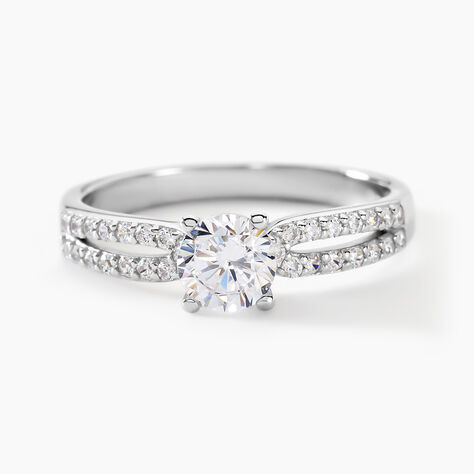 Bague Solitaire Solitea Argent Blanc Oxyde De Zirconium - Bagues solitaires Femme | Histoire d’Or