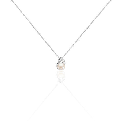 Collier Mesmin Argent Blanc Perle De Culture Et Oxyde De Zirconium - Colliers fantaisie Femme | Histoire d’Or