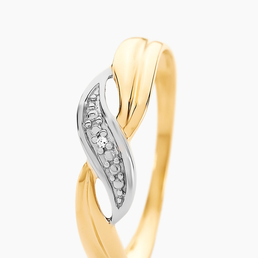 Bague Amayas Or Bicolore Diamant - Bagues solitaires Femme | Histoire d&rsquo;Or