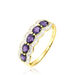 Bague Margaux Or Jaune Amethyste Et Diamant - Bagues avec pierre Femme | Histoire d’Or