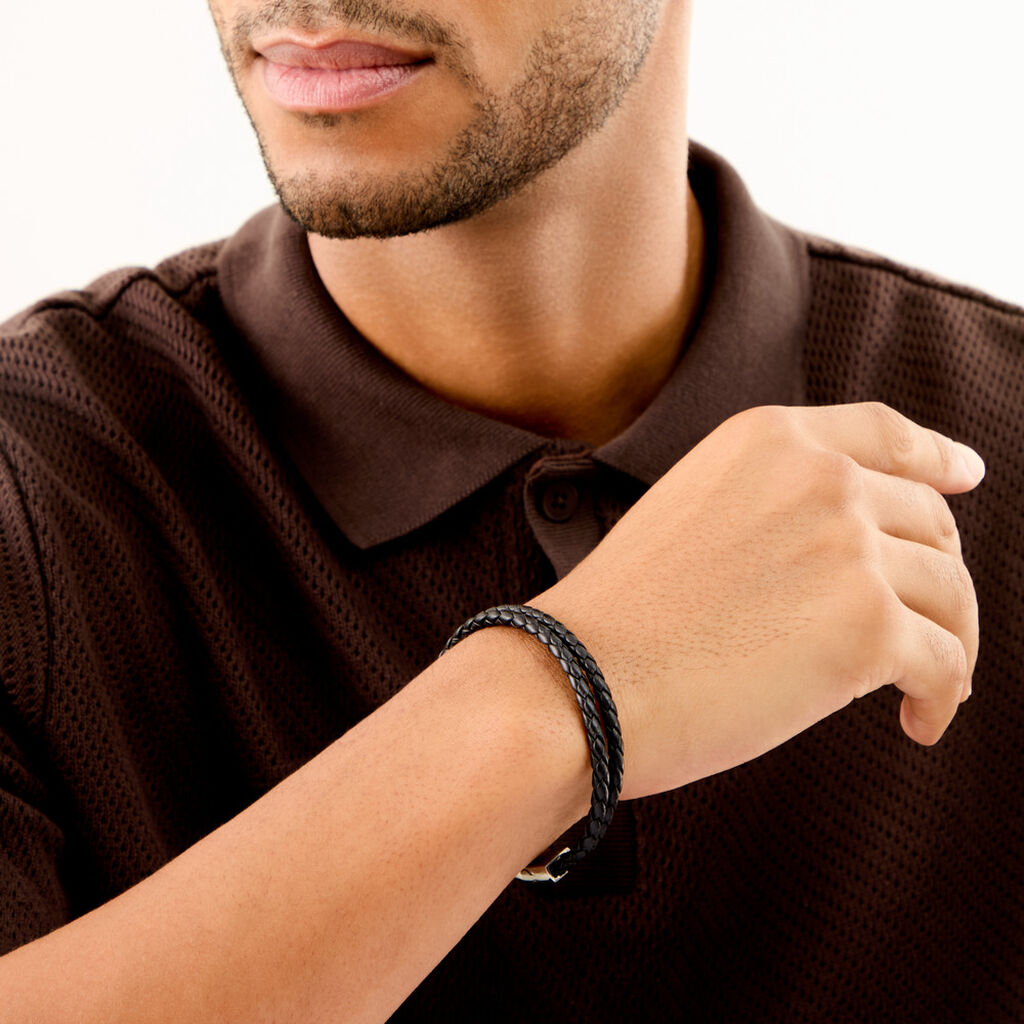 Bracelet Driss Acier Blanc - Bracelets Tress&eacute;s Homme | Histoire d&rsquo;Or