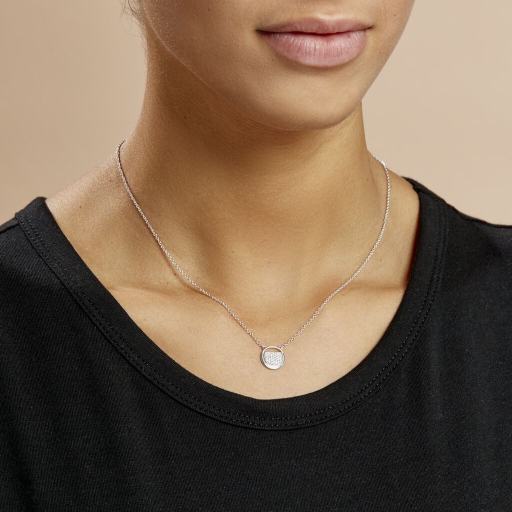 Collier Laetizia Clara Argent Blanc Oxyde De Zirconium - Colliers fantaisie Femme | Histoire d’Or