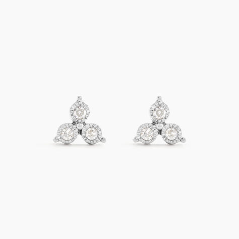 Boucles D'oreilles Puces Kam Or Jaune Diamant - Clous d'oreilles Femme | Histoire d&rsquo;Or