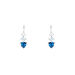 Boucles D'oreilles Lauressa Or Blanc Topaze Bleu Oxyde - Clous d'oreilles Femme | Histoire d’Or