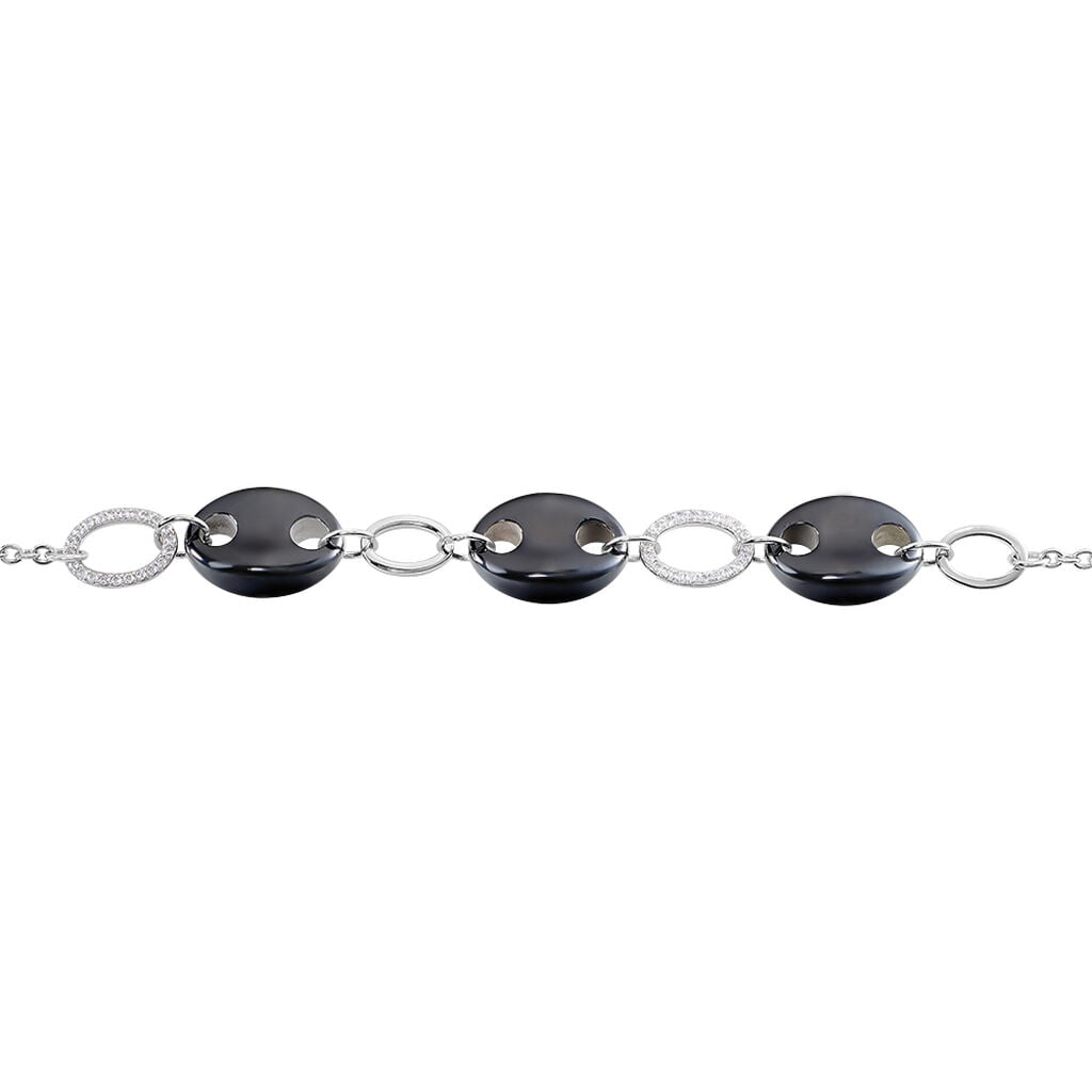 Bracelet Hattie Argent Blanc C&eacute;ramique Et Oxyde De Zirconium - Bracelets Femme | Histoire d&rsquo;Or