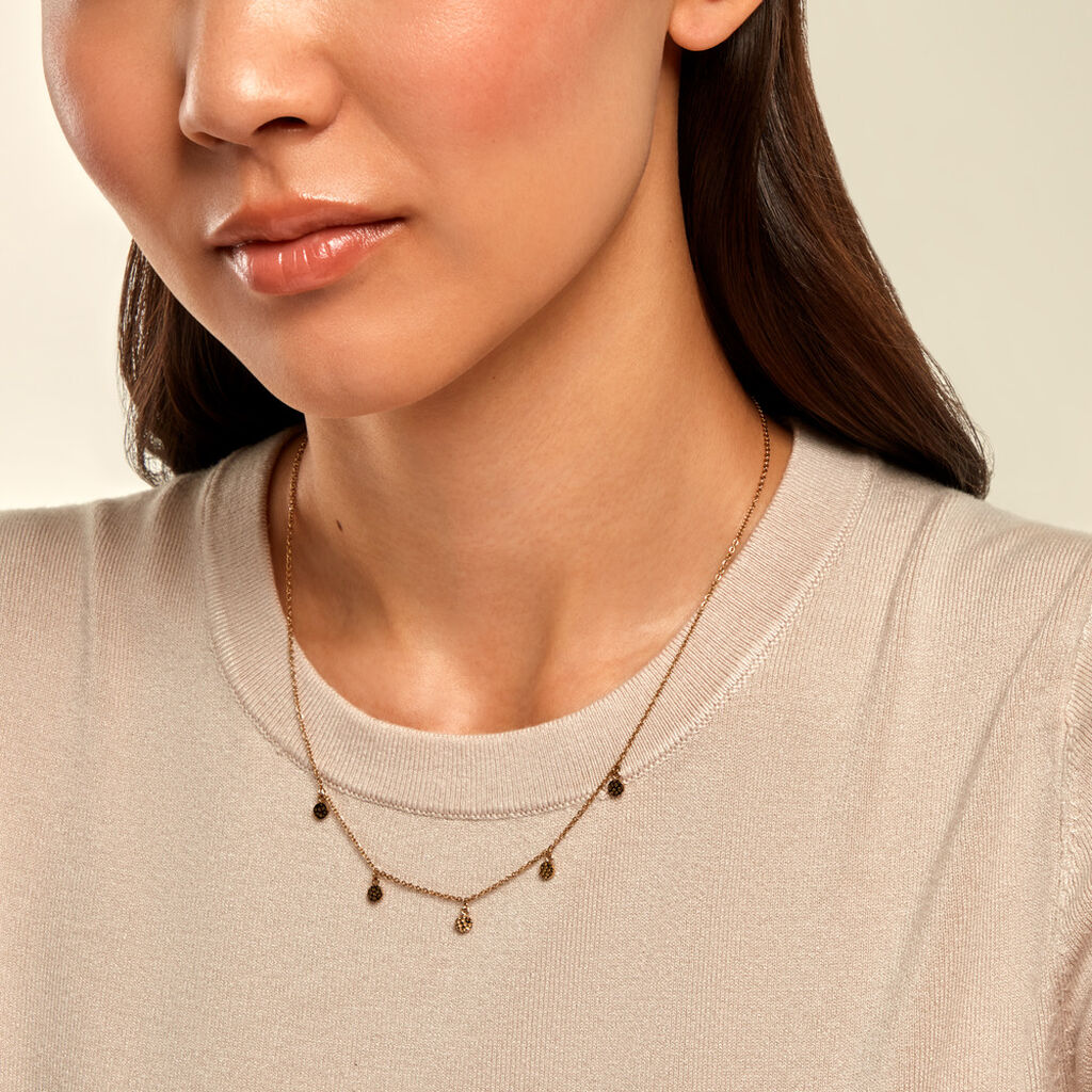 Collier Materra Acier Jaune - Bijoux sans pierre Femme | Histoire d&rsquo;Or