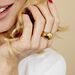 Bague Cleoria Acier Dore - Bagues fantaisie Femme | Histoire d’Or