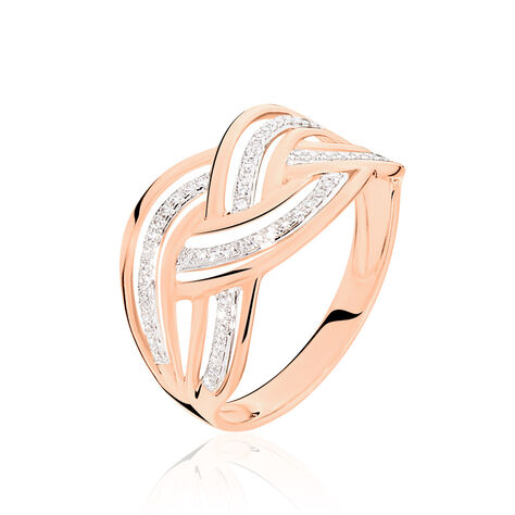 Bague Leopoldine Or Rose Diamant - Bagues avec pierre Femme | Histoire d’Or