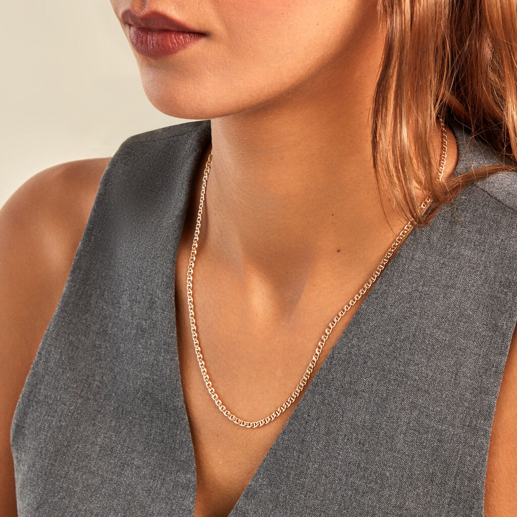 Collier Or Jaune Capucin Maille Marine - Sautoirs Femme | Histoire d’Or