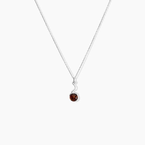 Collier Famata Argent Blanc Ambre - Colliers fantaisie Femme | Histoire d’Or