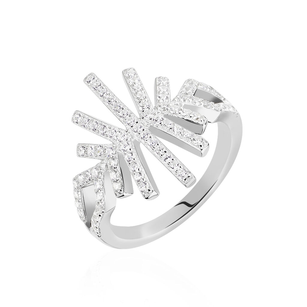 Bague Neli Argent Blanc Oxyde De Zirconium - Bagues avec pierre Femme | Histoire d’Or