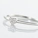 Bague Accumulation Coeur Argent Blanc Oxyde De Zirconium - Bagues avec pierre Femme | Histoire d’Or