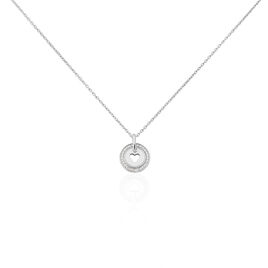 Collier Xaveria Argent Rhodie Oxyde - Colliers Coeur Femme | Histoire d’Or