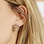 Boucles D'oreilles Pendantes Plaqu&eacute; Or Jaune Ethem Pierres - Boucles d'oreilles fantaisie Femme | Histoire d&rsquo;Or