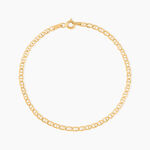 Bracelet Capucin Or Jaune Maille Marine Plate - Bracelets cha&icirc;ne Femme | Histoire d&rsquo;Or