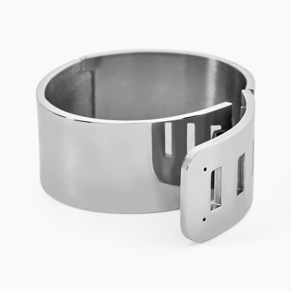 Bracelet Manchette Japon Acier Blanc - Bracelets manchettes Femme | Histoire d&rsquo;Or