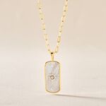 Collier Goddess Argent Dor&eacute; Nacre Oxyde De Zirconium - Colliers fantaisie Femme | Histoire d&rsquo;Or
