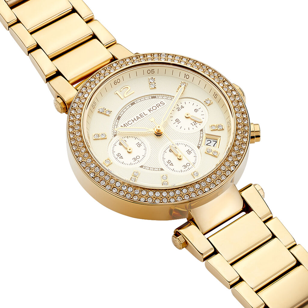 Montre Michael Kors Parker Chrono Champagne - Montres Femme | Histoire d’Or