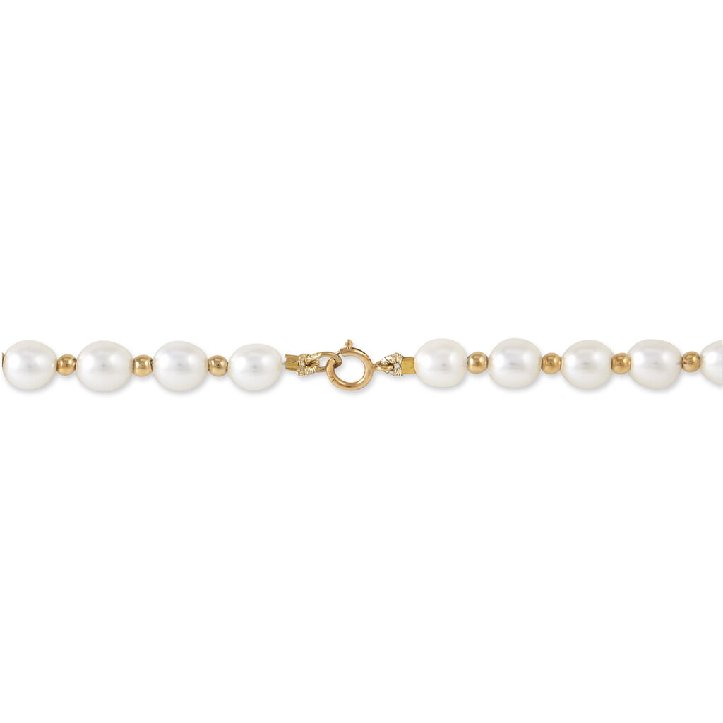 Collier Billes Or Jaune Perle De Culture - Colliers Femme | Histoire d&rsquo;Or