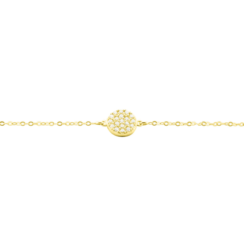 Bracelet Or Jaune Burak Oxyde De Zirconium - Bracelets Femme | Histoire d&rsquo;Or