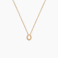 Collier Vintage Love Plaqué Or Jaune Pierre De Lune