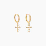 Cr&eacute;oles Royle Or Jaune Oxyde De Zirconium - Boucles d'oreilles cr&eacute;oles Femme | Histoire d&rsquo;Or